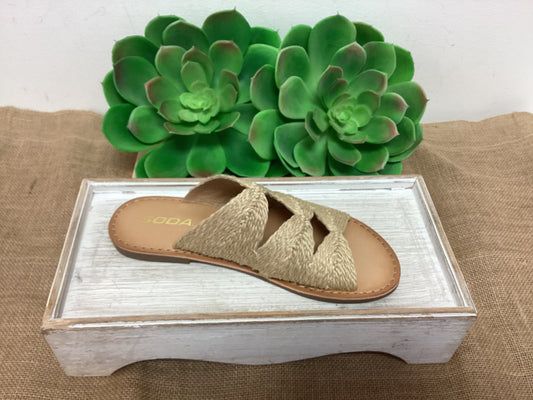 Raffia Open Toe Sandal