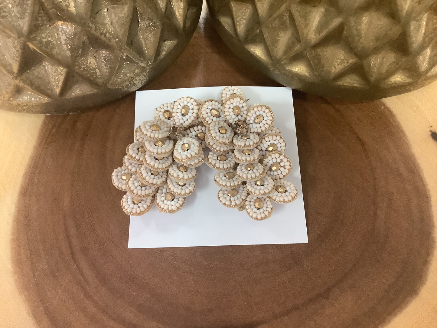 Beaded Cluster Earrings