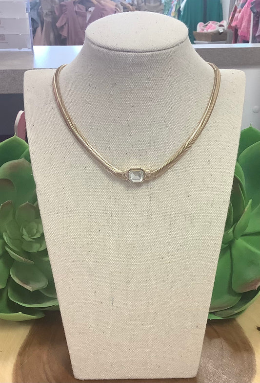 Stone Charm Snake Choker