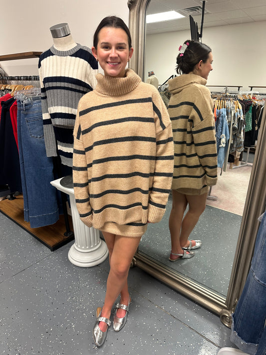 Oversized Turtleneck Sweater Set