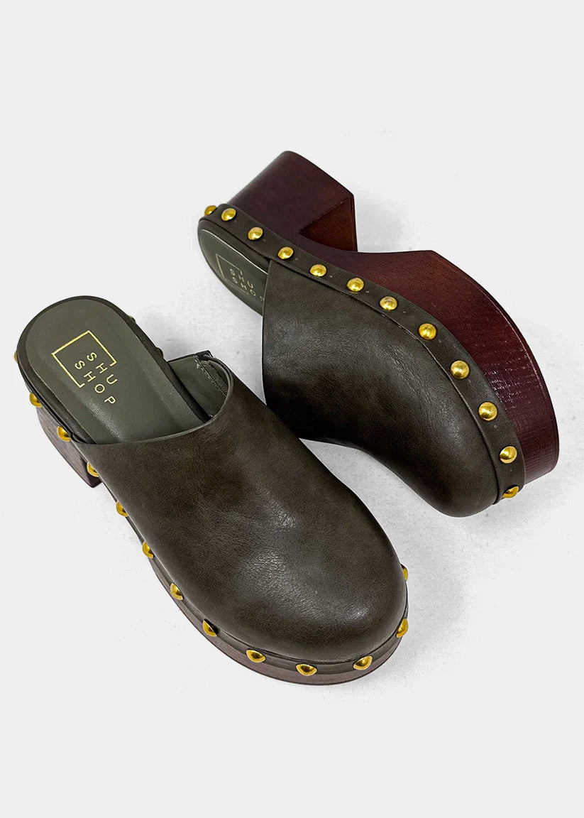 Lily Wedge- Olive Green