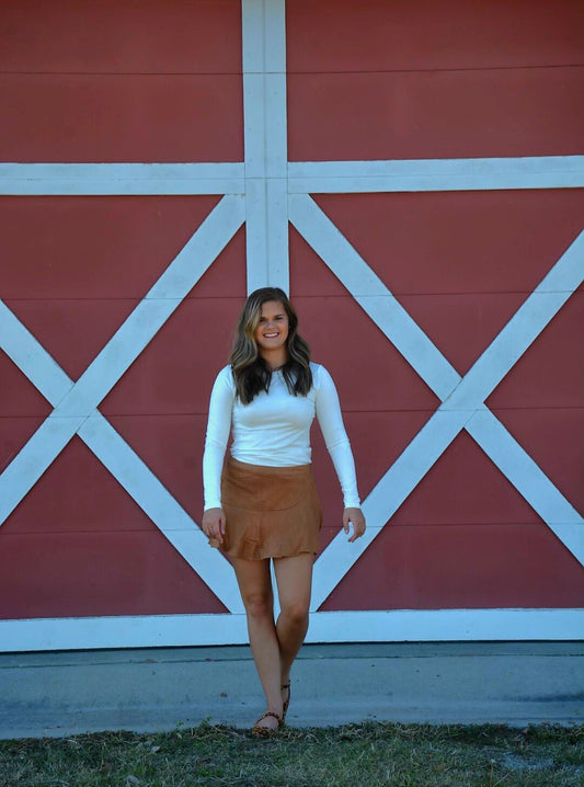 The Leanne Suede Skort