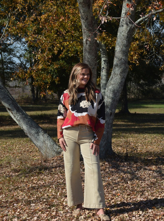 France Floral-Sweater