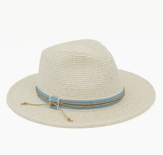 Straw Braid Fedora Hat