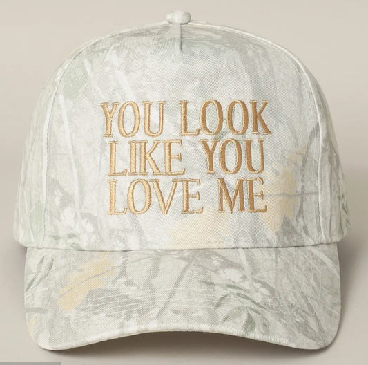 “You Look Like You Me” Camo Trucker Hat