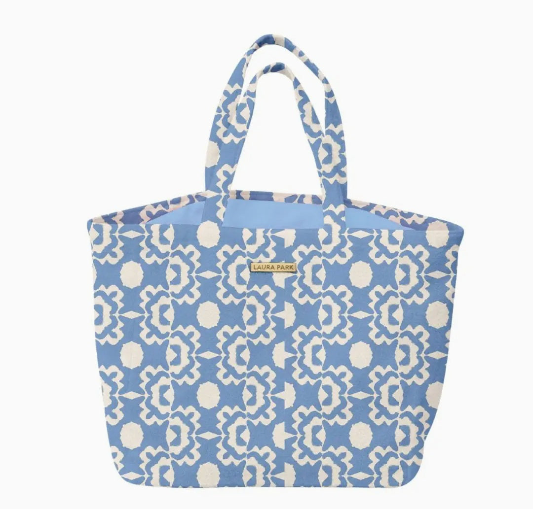 Aspen Chambray Terry Beach Tote