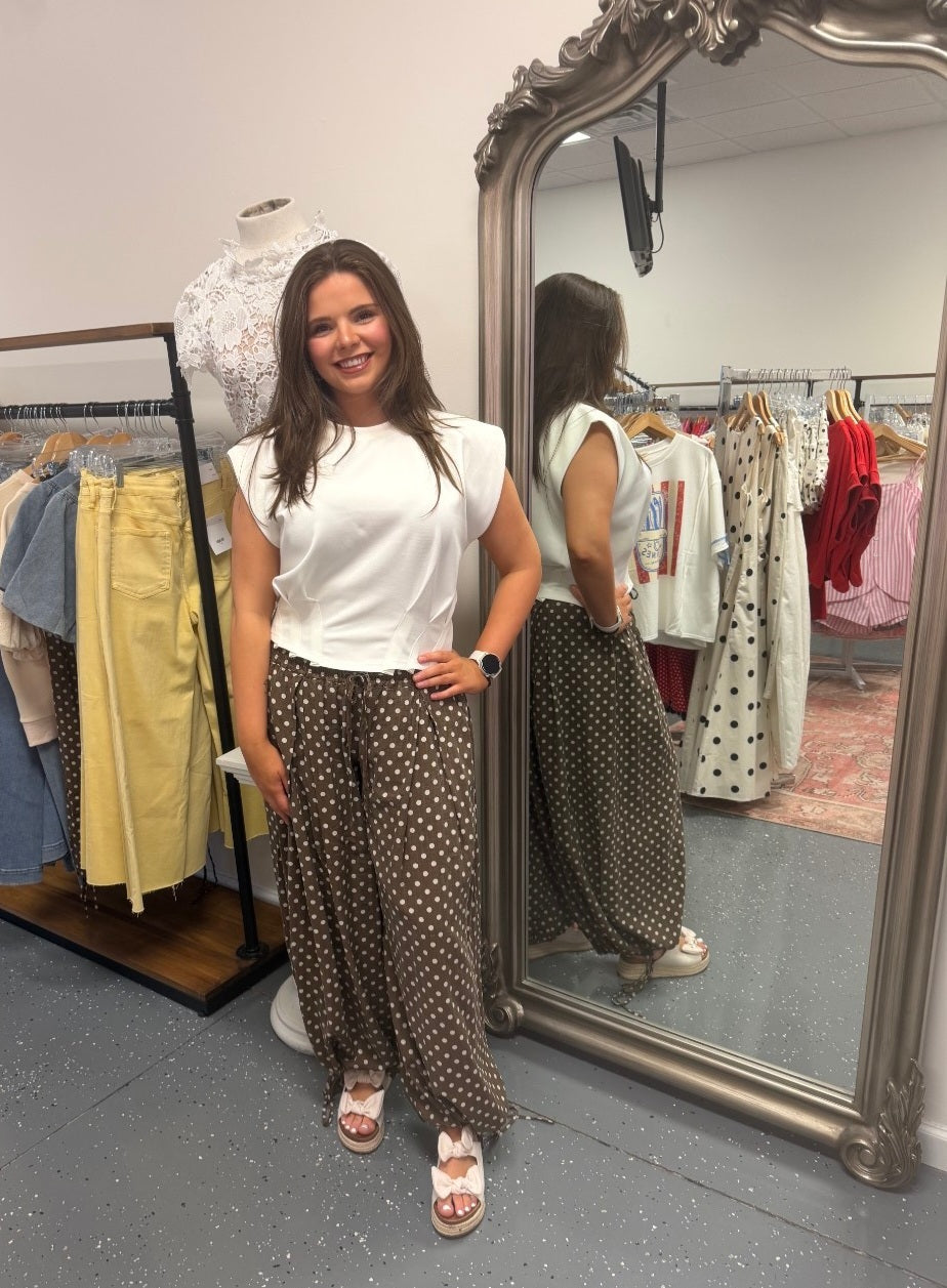 Mocha Dot Breeze Pants