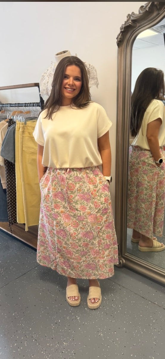Blush Garden Maxi Skirt