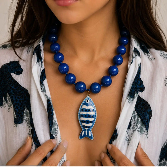 Beaded Fish Necklace