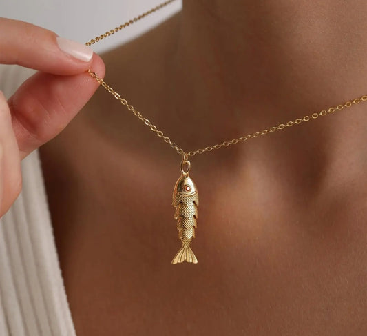 Gold Fish Necklace
