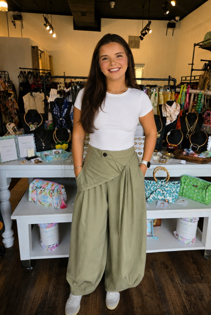 Olive Ease Pants