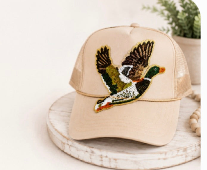 Sequin Mallard Trucker Hat