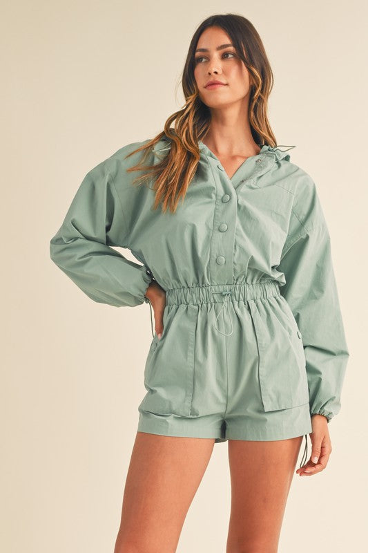 Trendy Hoodie Romper