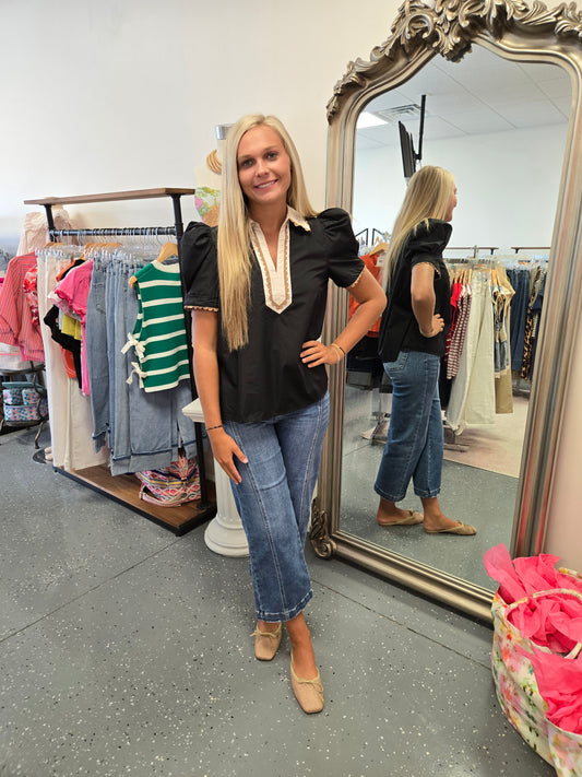 Carabelle Contrasting Blouse