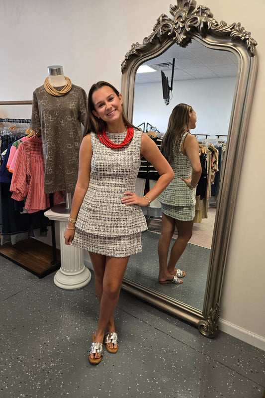 Natalia Tweed Skort Set