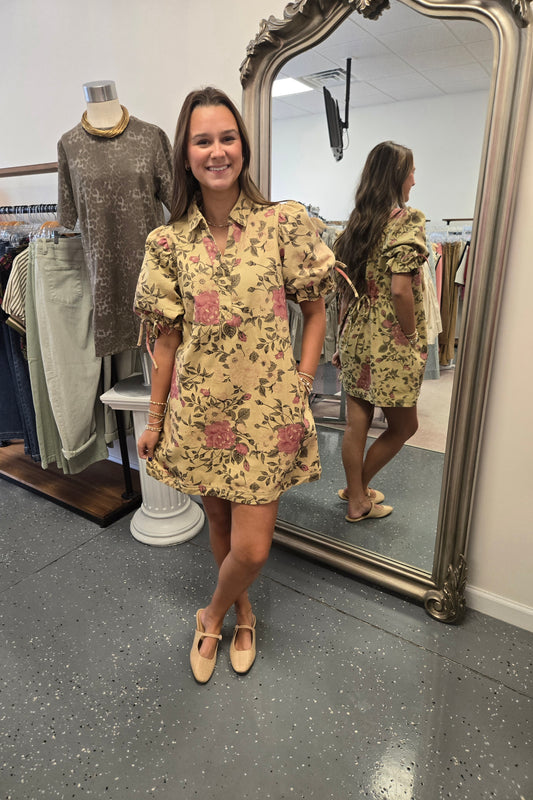 Lovely in Florals- Mini Dress