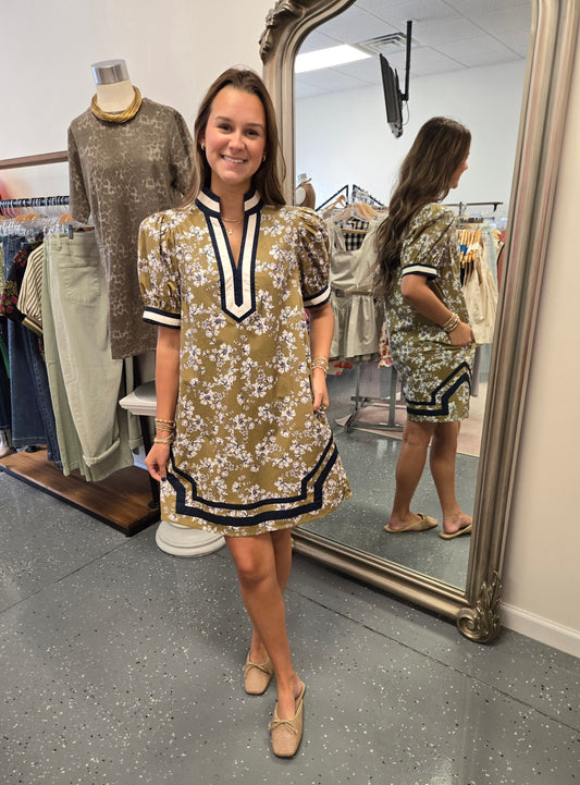 Golden Grove Mini Dress