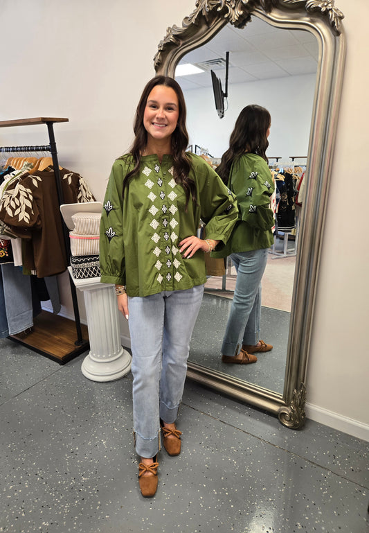 Hanslee Embroidered Blouse