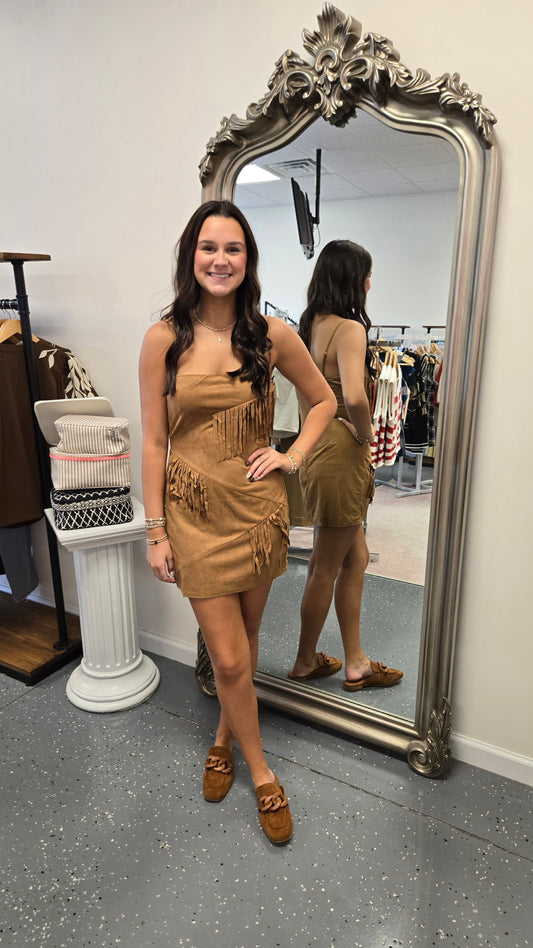 Sally Suede-Dress