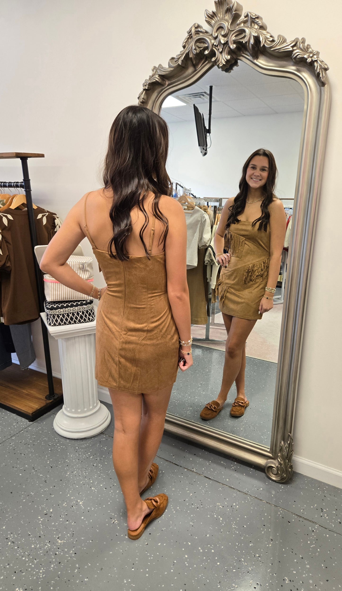 Sally Suede-Dress