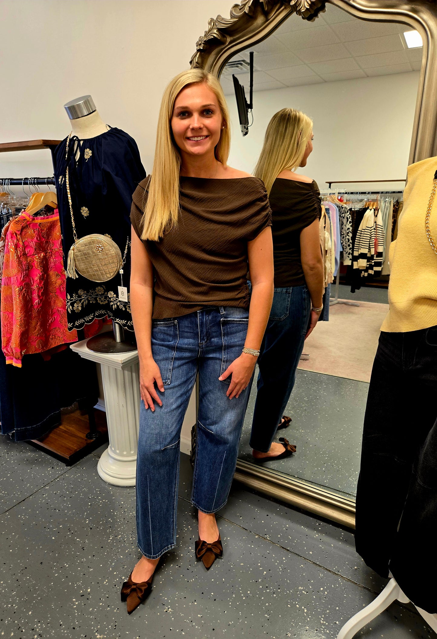 Ruched One Shoulder Blouse