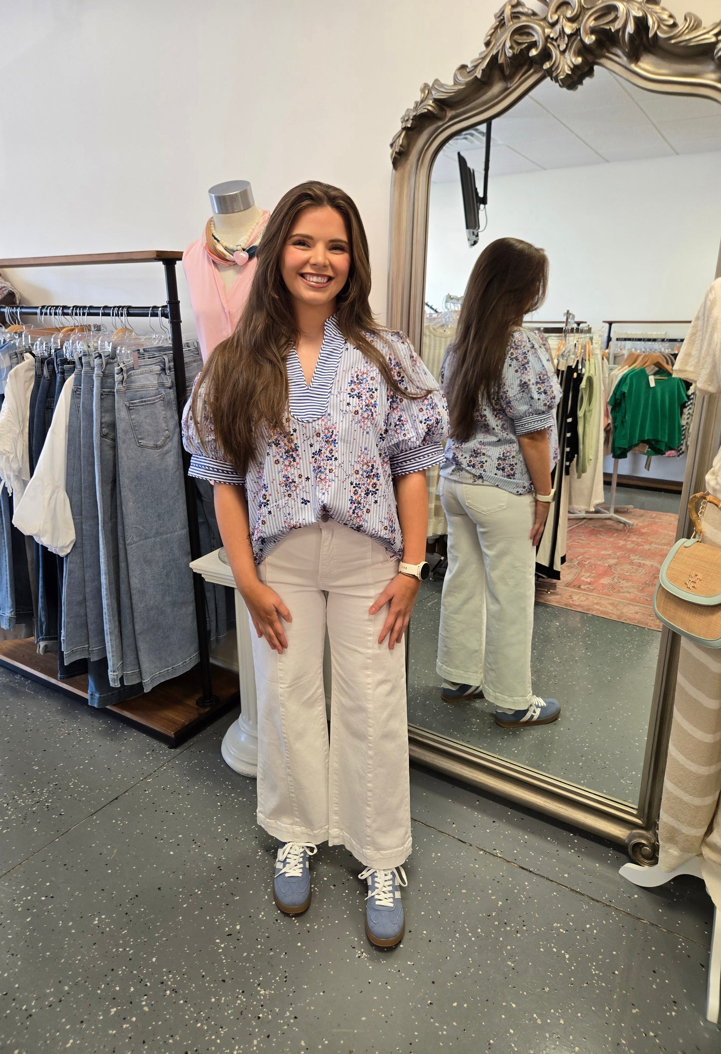 Bluebell Garden Striped Top