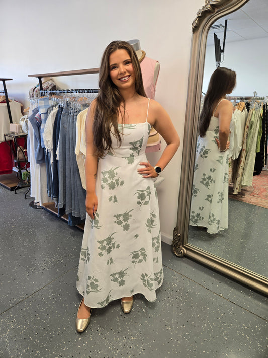 Sage Garden Midi Dress