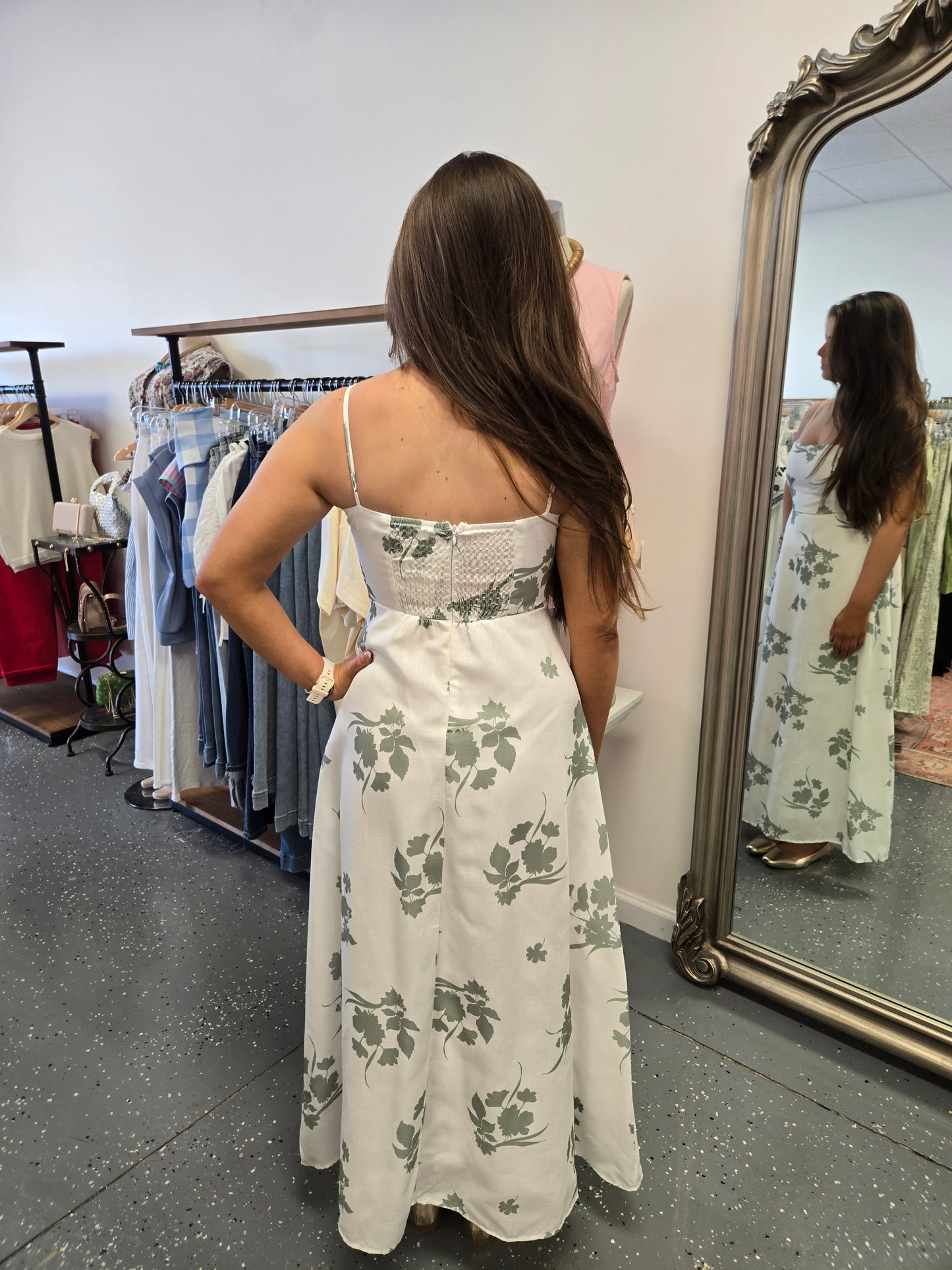 Sage Garden Midi Dress
