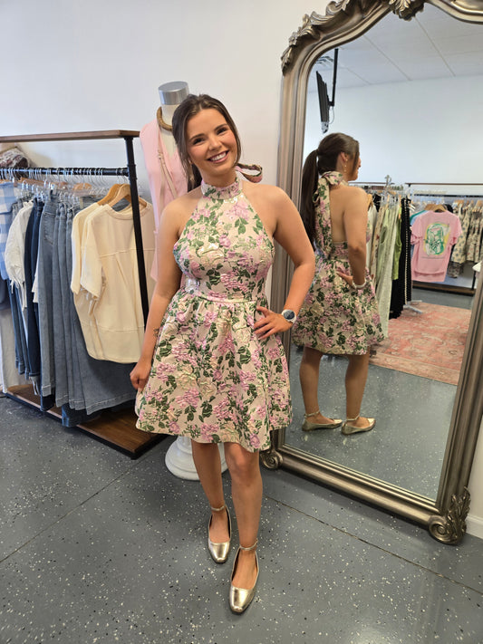 Blush Gardens Mini Dress