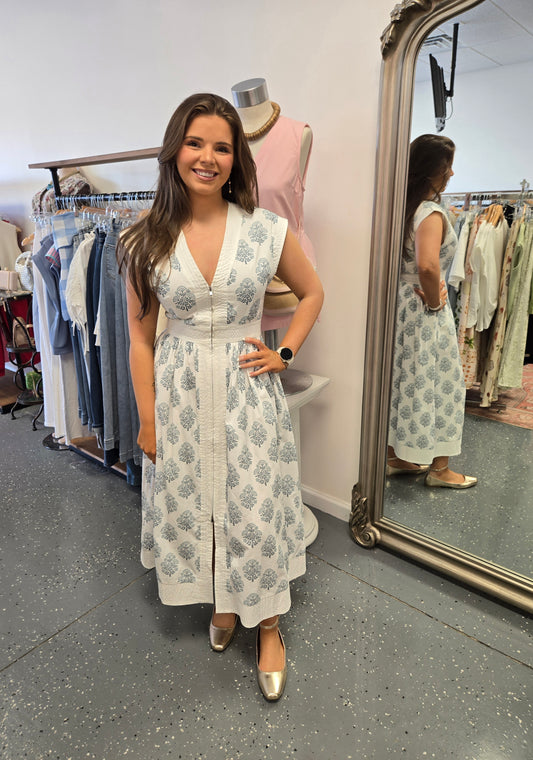 Blue Willow Midi Dress