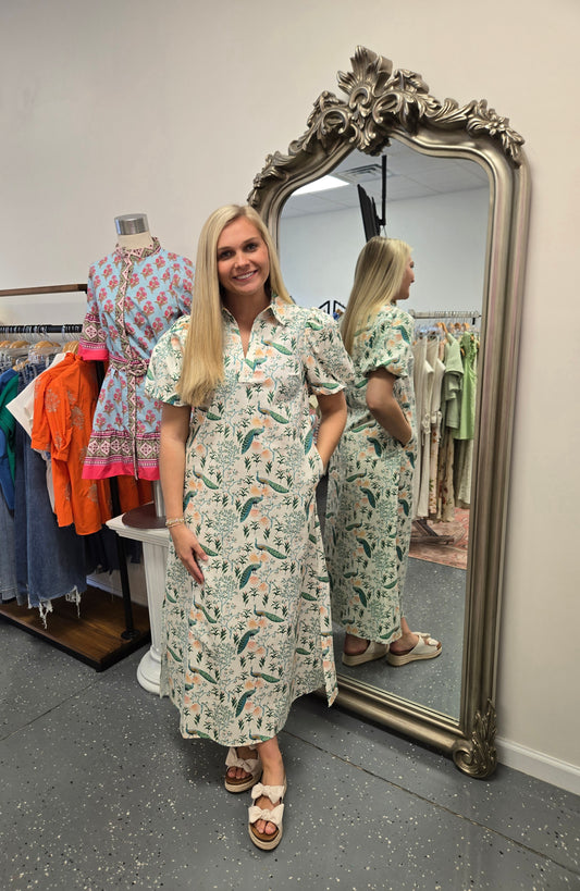 Peacock Maxi Dress