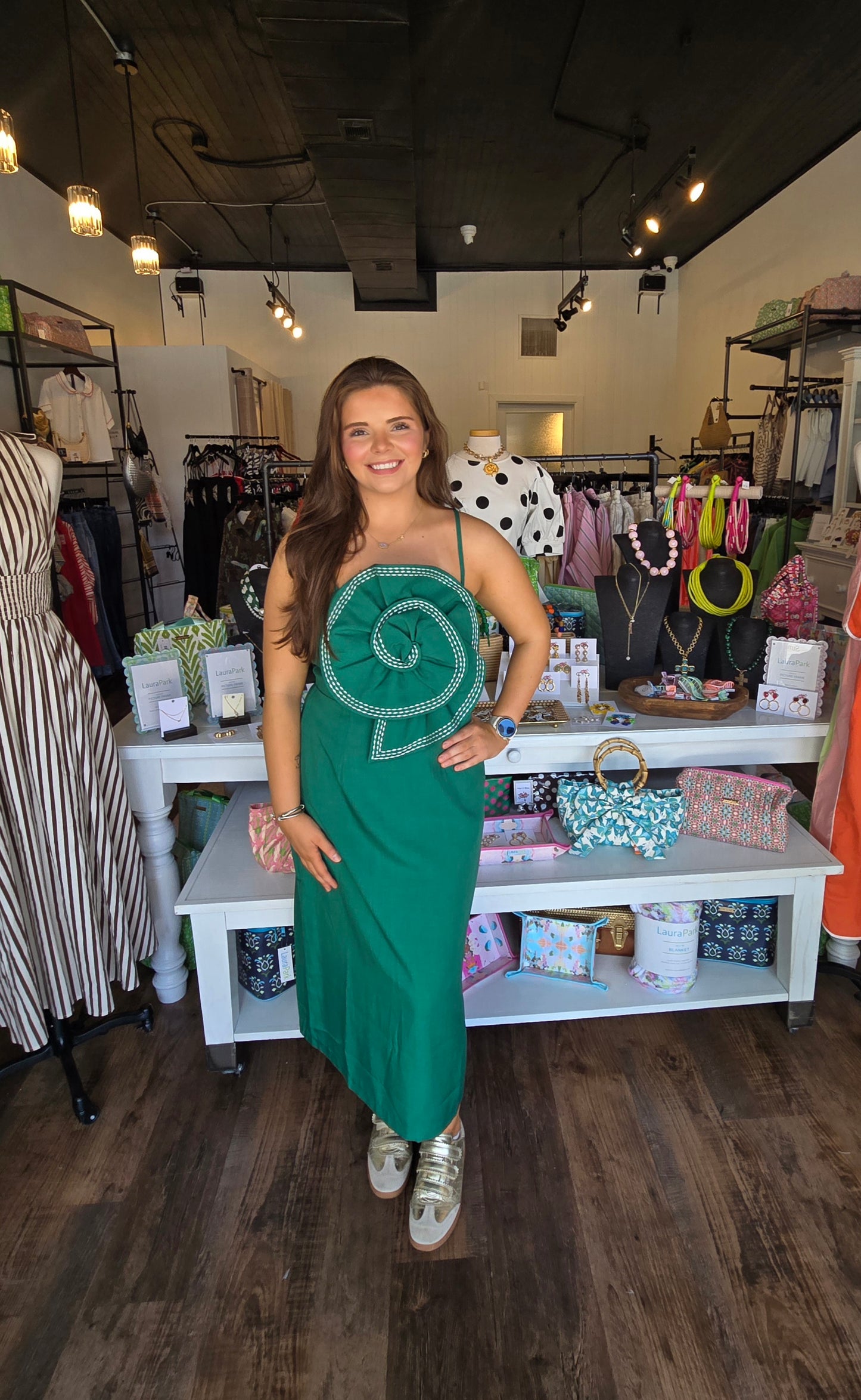 Statement Flower Rosette Midi Dress