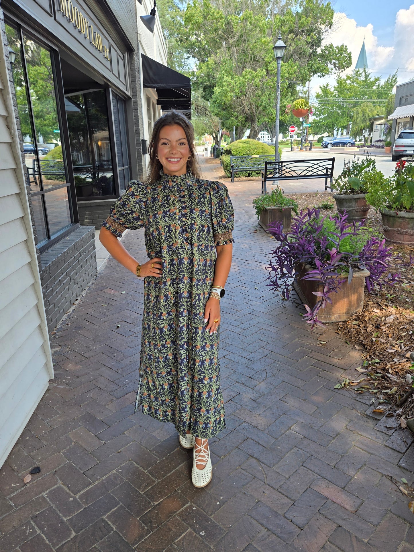 Autumn Garden Midi Dress