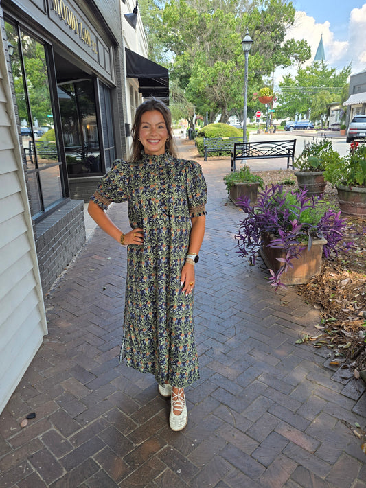 Autumn Garden Midi Dress