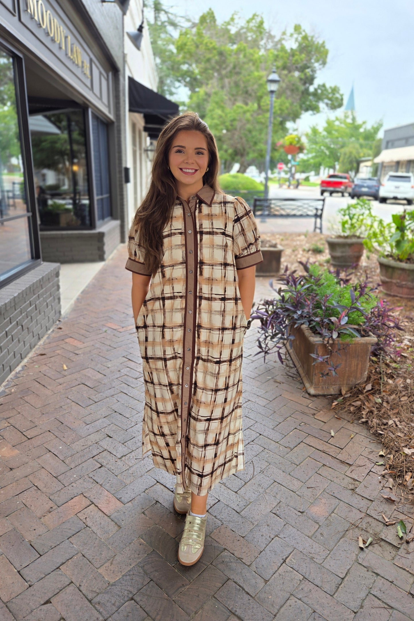 Plaid Midi Dress