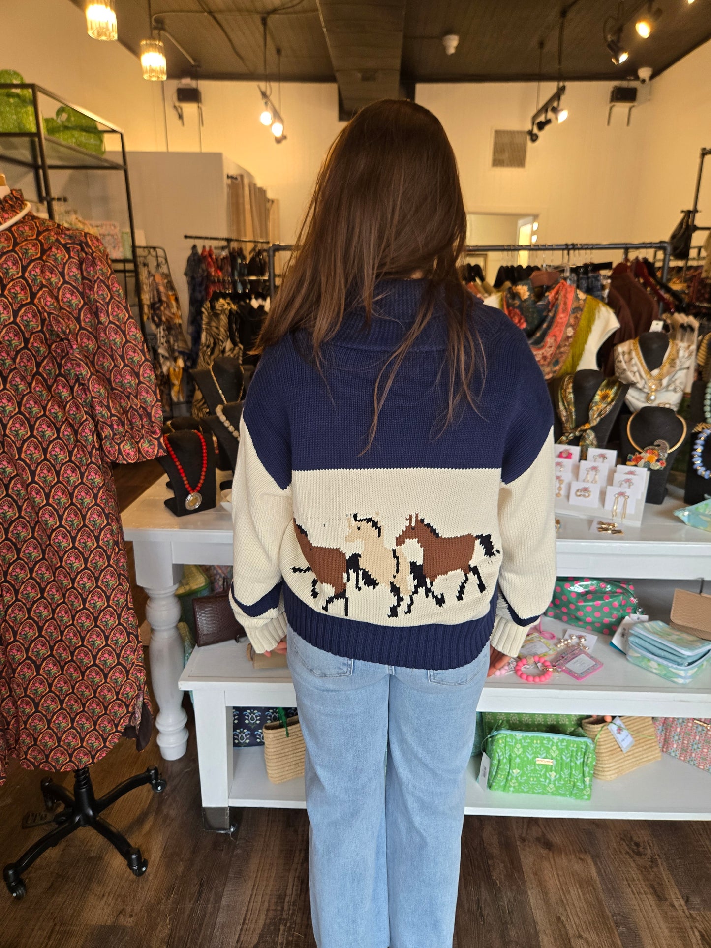 Horse Jacquard Shawl