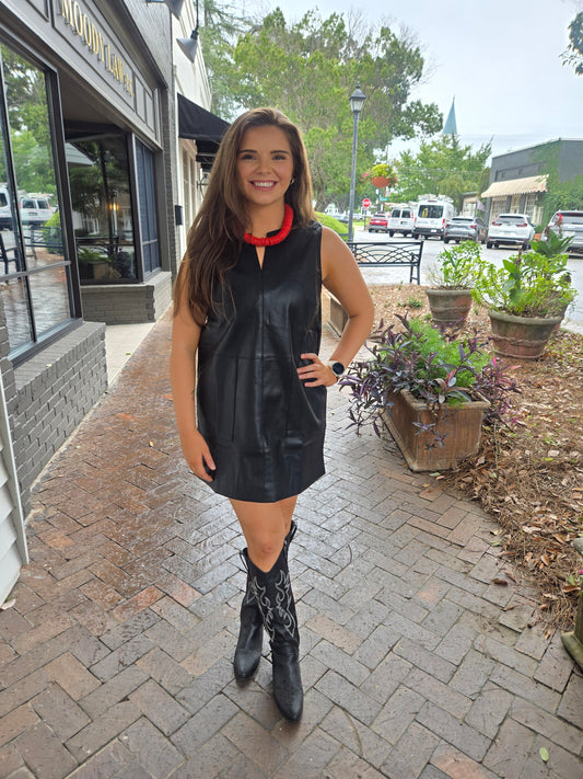 The Savannah Leather Dress
