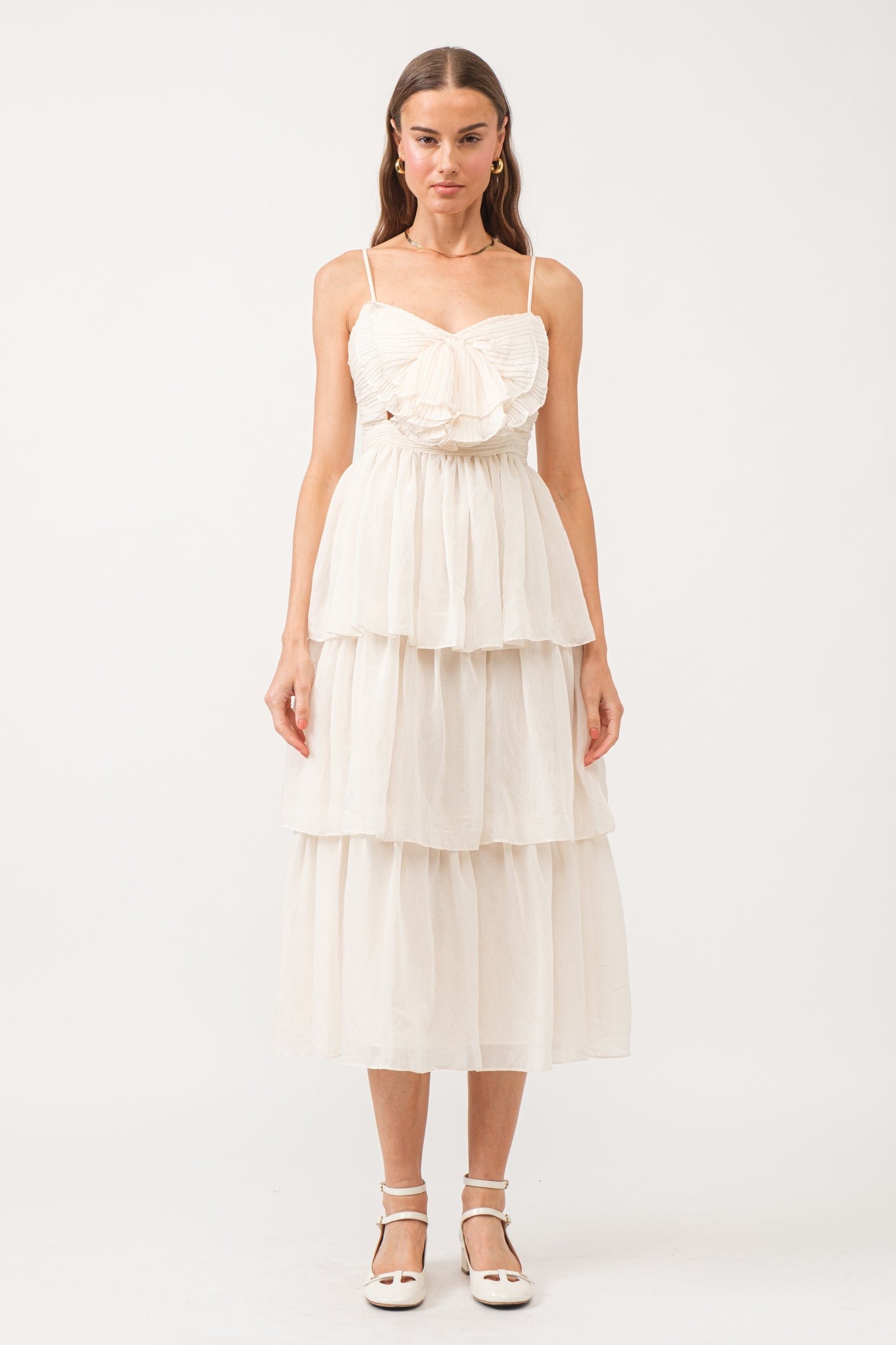 Pleated Bow Dress