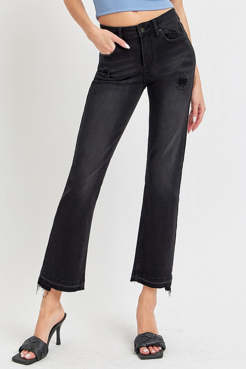 Mid Rise Cropped Jeans