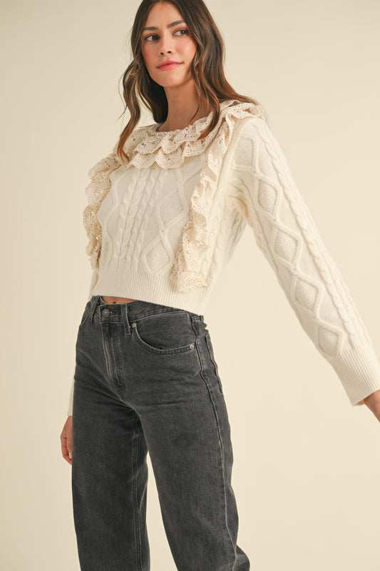 The Lacey- Ruffled Sweater