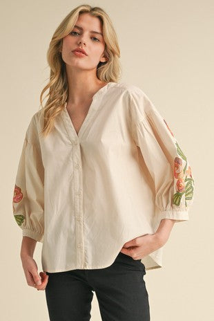 The Melanie- Embroidered Top