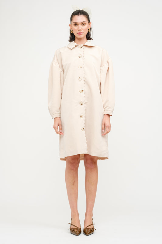 Milo Scalloped Trench Coat