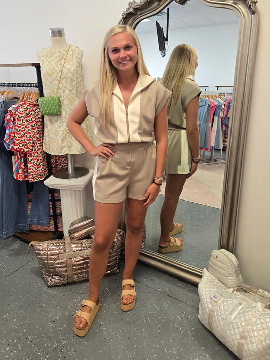 The Jolie-Romper-Lt. Taupe