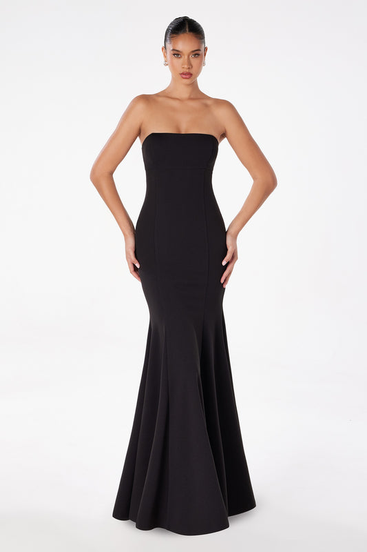 Laced with Elegance- Crepe Dress