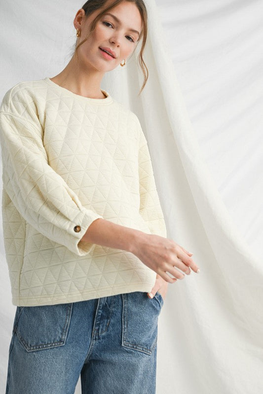 Quilted Cream Top