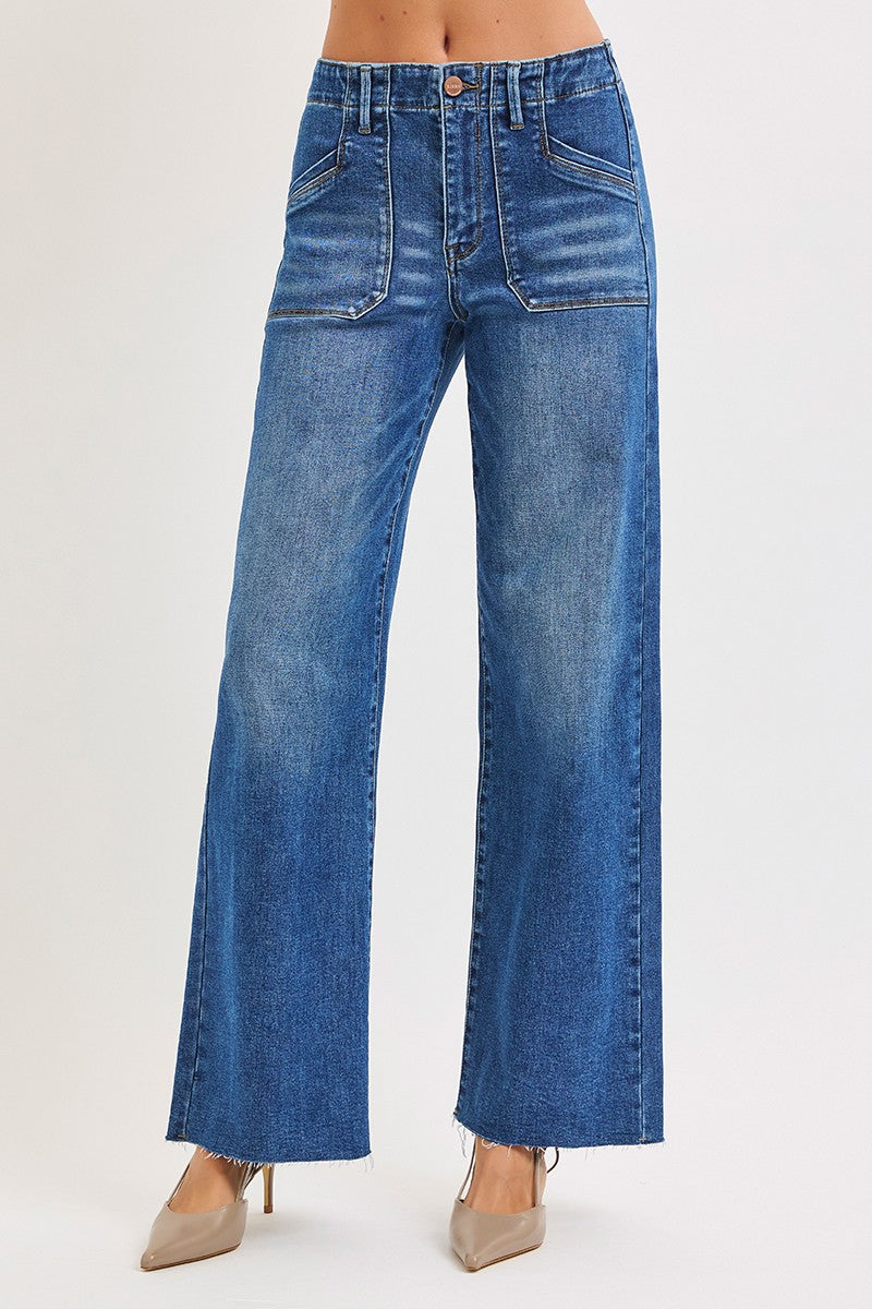 Mid Rise Front Pocket Jeans