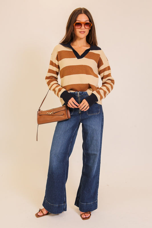 Striped Knit Sweater