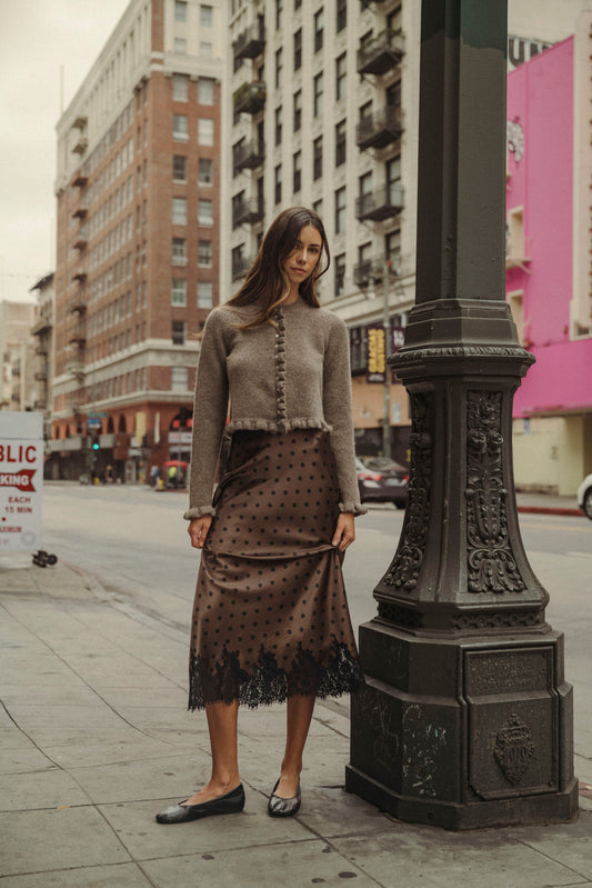 Mocha Polka Dot Maxi