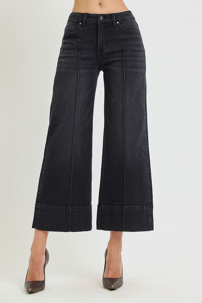 Tummy Control Mid Rise Crop Jeans