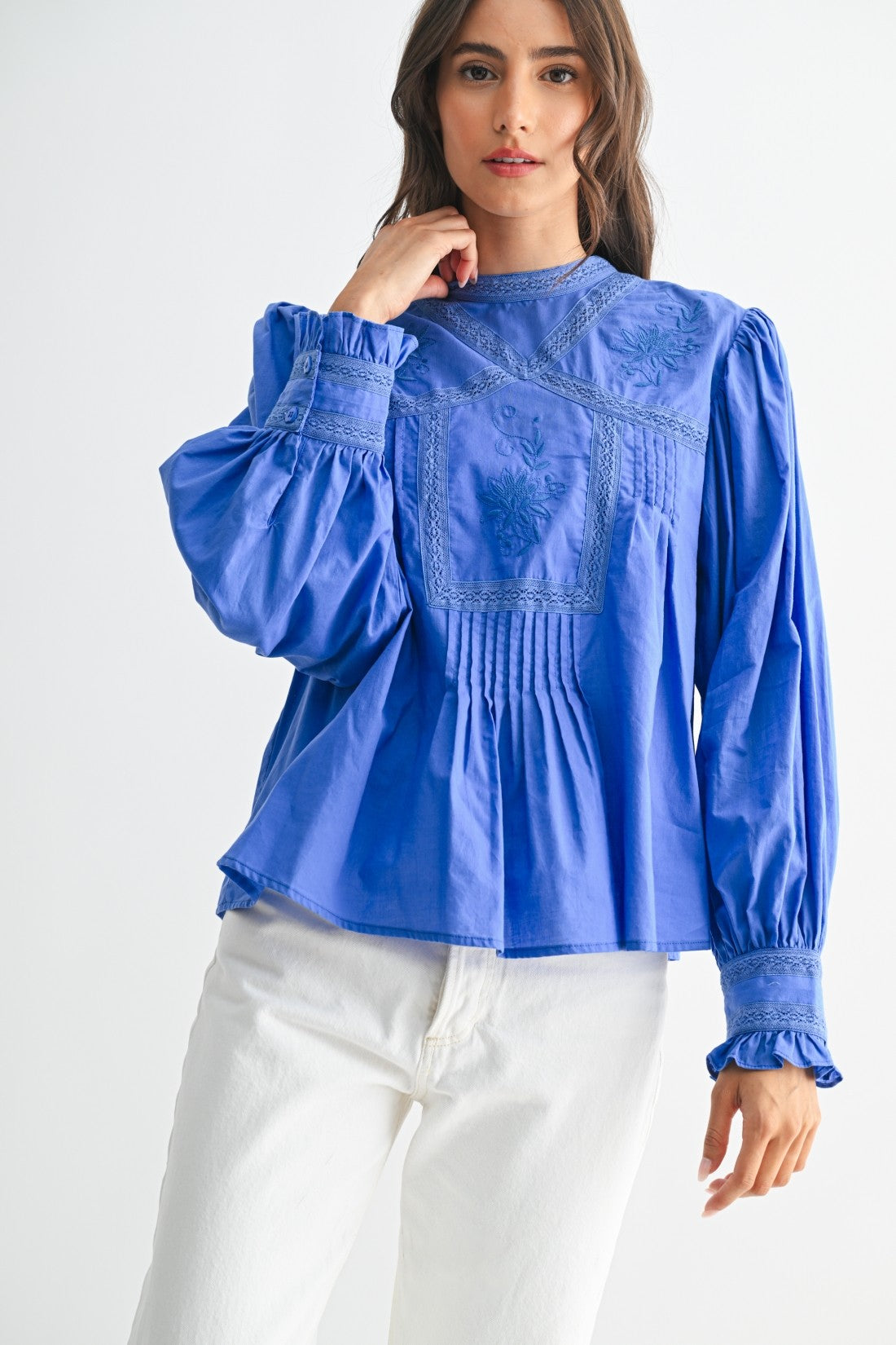Azure Embroidered Blouse